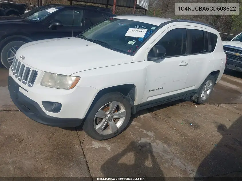 1C4NJCBA6CD503622 2012 Jeep Compass Sport