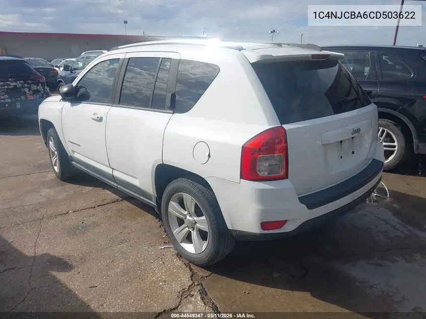 1C4NJCBA6CD503622 2012 Jeep Compass Sport