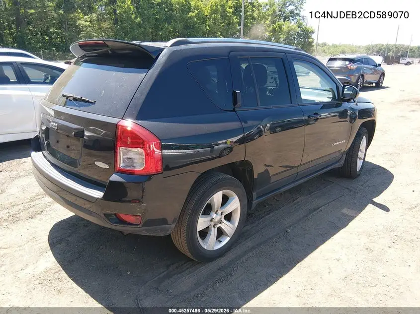 2012 Jeep Compass Latitude VIN: 1C4NJDEB2CD589070 Lot: 45257486