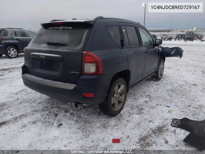 1C4NJDCB9ED729167 2014 Jeep Compass Limited