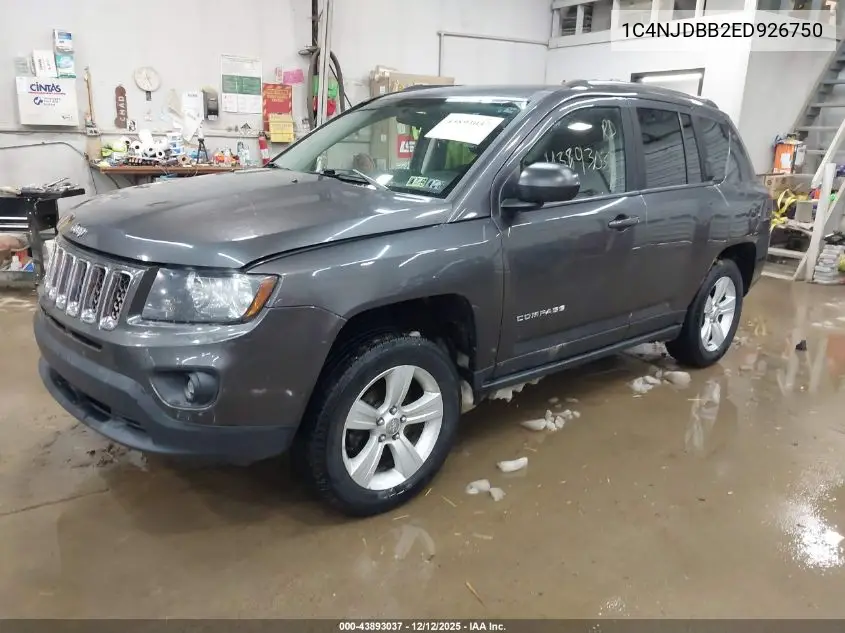 1C4NJDBB2ED926750 2014 Jeep Compass Sport
