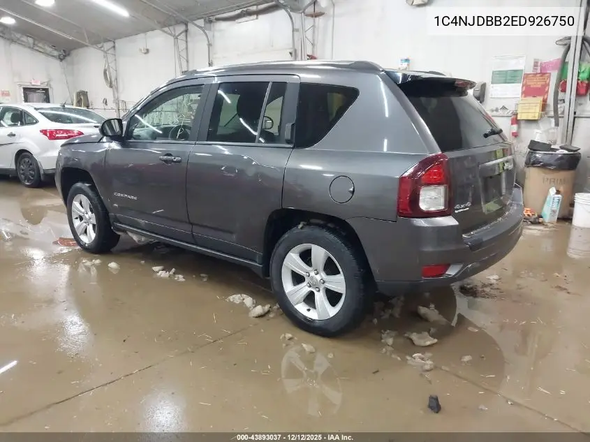 1C4NJDBB2ED926750 2014 Jeep Compass Sport