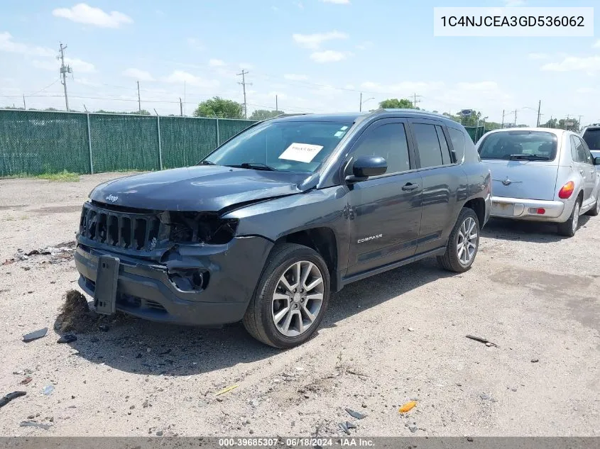 1C4NJCEA3GD536062 2016 Jeep Compass High Altitude Edition