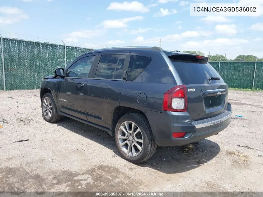 1C4NJCEA3GD536062 2016 Jeep Compass High Altitude Edition