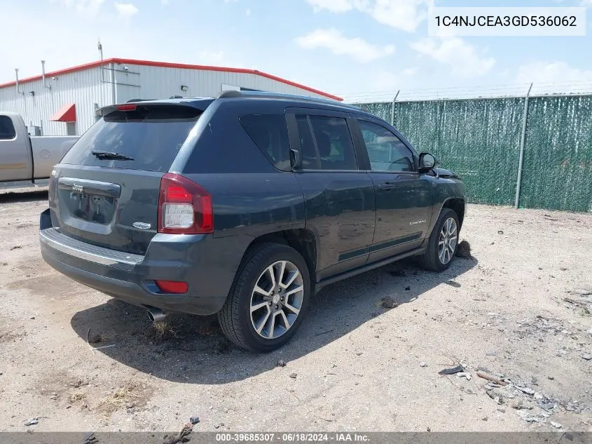 1C4NJCEA3GD536062 2016 Jeep Compass High Altitude Edition