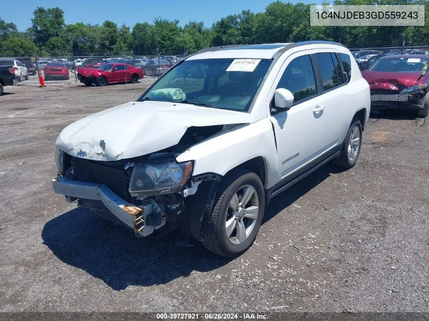 1C4NJDEB3GD559243 2016 Jeep Compass High Altitude Edition