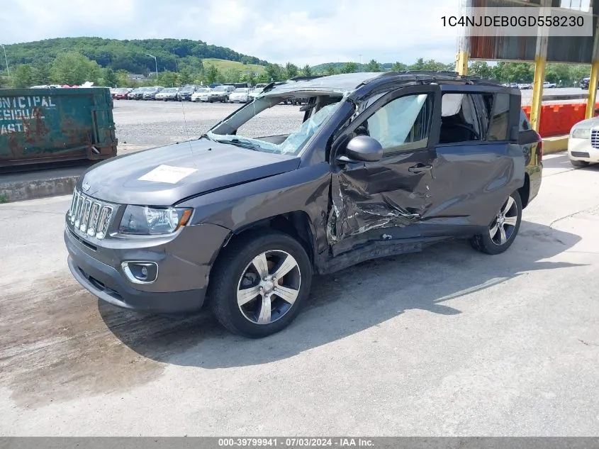 1C4NJDEB0GD558230 2016 Jeep Compass High Altitude Edition