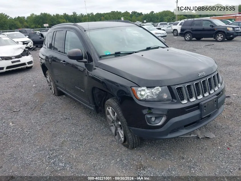 2016 Jeep Compass Sport Se VIN: 1C4NJDBB6GD729535 Lot: 40221001