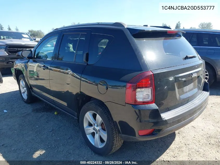 2016 Jeep Compass Sport VIN: 1C4NJCBA2GD553777 Lot: 40224332