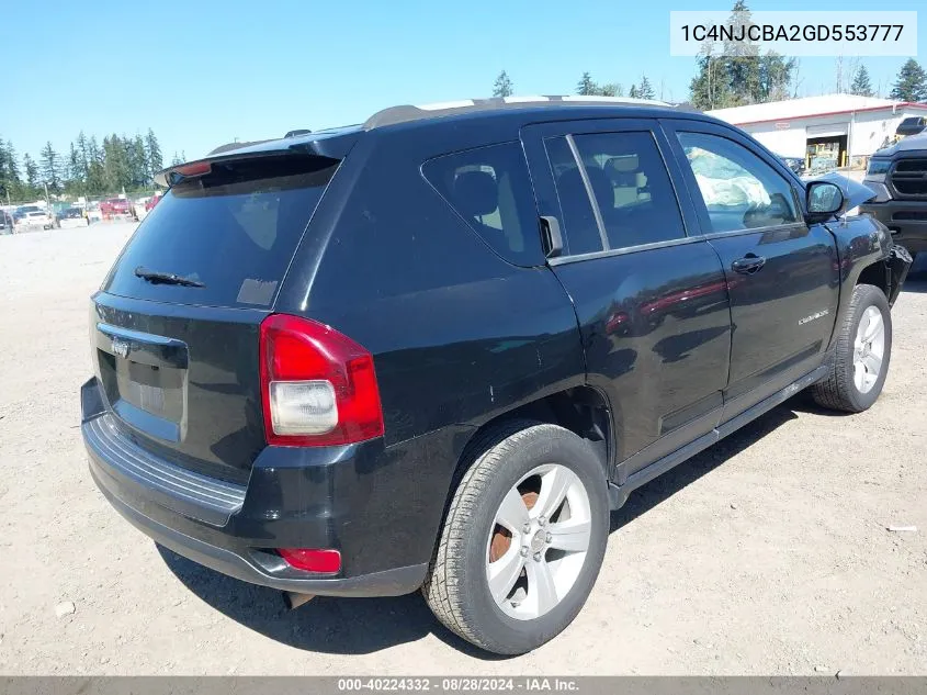 2016 Jeep Compass Sport VIN: 1C4NJCBA2GD553777 Lot: 40224332