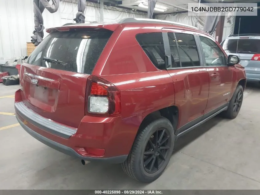 2016 Jeep Compass Sport VIN: 1C4NJDBB2GD779042 Lot: 40225898