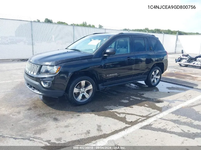 2016 Jeep Compass High Altitude Edition VIN: 1C4NJCEA9GD800756 Lot: 40235018