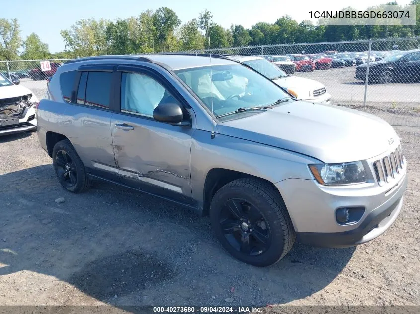 2016 Jeep Compass Sport VIN: 1C4NJDBB5GD663074 Lot: 40273680