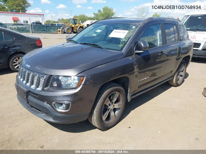 2016 Jeep Compass High Altitude Edition VIN: 1C4NJDEB1GD768934 Lot: 40366794