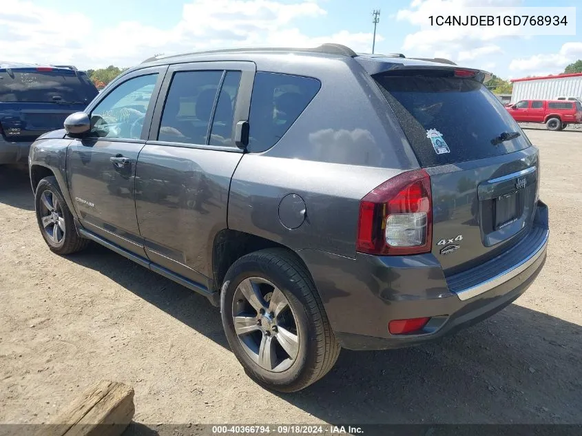 2016 Jeep Compass High Altitude Edition VIN: 1C4NJDEB1GD768934 Lot: 40366794