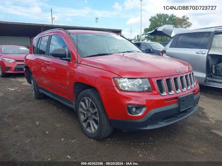 2016 Jeep Compass Sport Se VIN: 1C4NJDBB7GD723727 Lot: 40382356