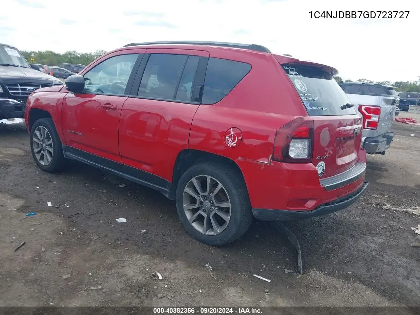 2016 Jeep Compass Sport Se VIN: 1C4NJDBB7GD723727 Lot: 40382356