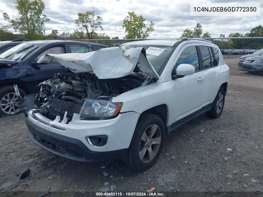 1C4NJDEB6GD772350 2016 Jeep Compass High Altitude Edition