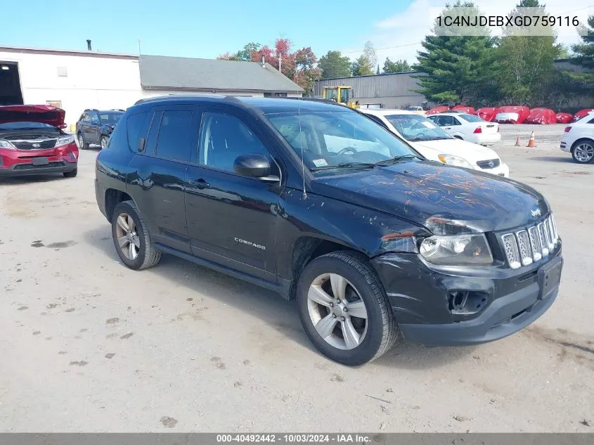 1C4NJDEBXGD759116 2016 Jeep Compass Latitude