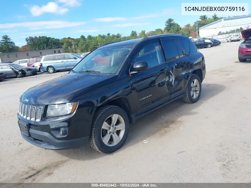 1C4NJDEBXGD759116 2016 Jeep Compass Latitude