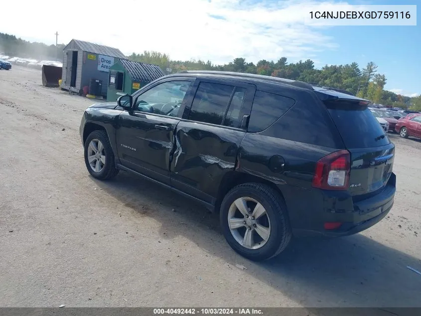 1C4NJDEBXGD759116 2016 Jeep Compass Latitude