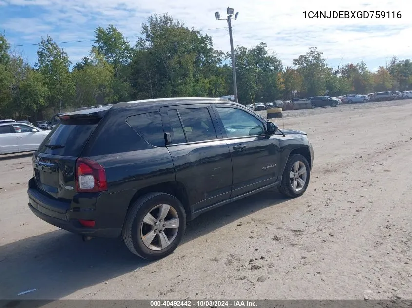 1C4NJDEBXGD759116 2016 Jeep Compass Latitude