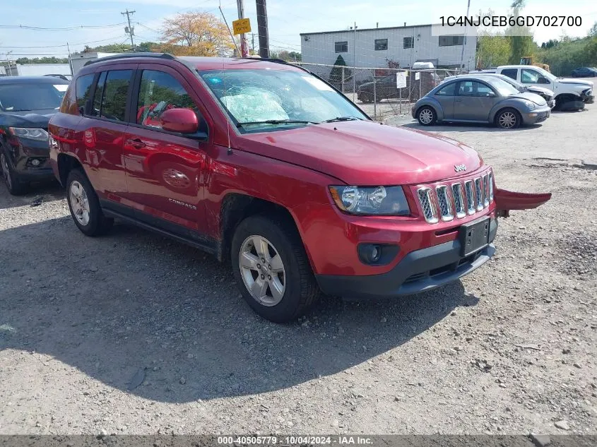 1C4NJCEB6GD702700 2016 Jeep Compass Latitude