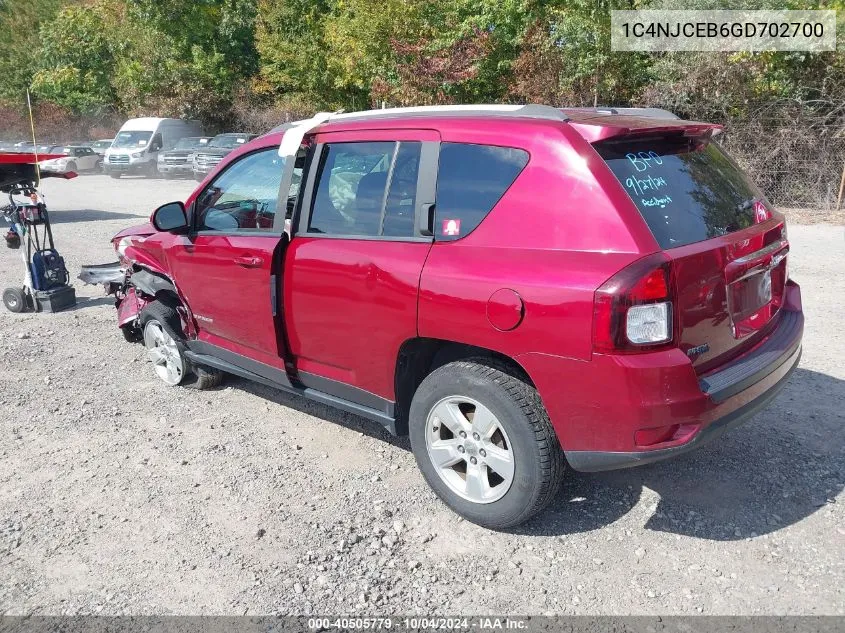 1C4NJCEB6GD702700 2016 Jeep Compass Latitude