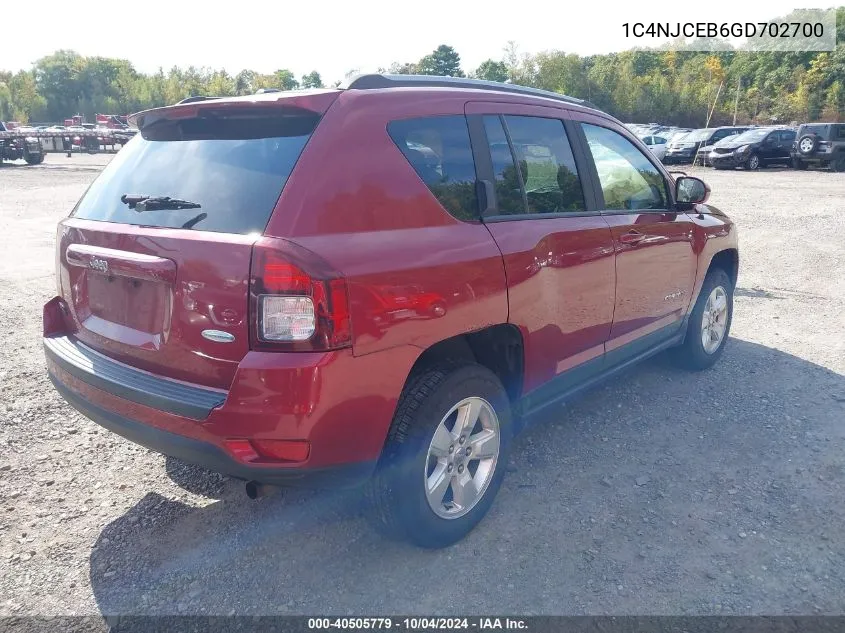 1C4NJCEB6GD702700 2016 Jeep Compass Latitude