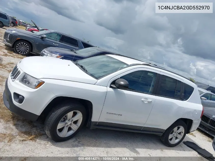 1C4NJCBA2GD552970 2016 Jeep Compass Sport