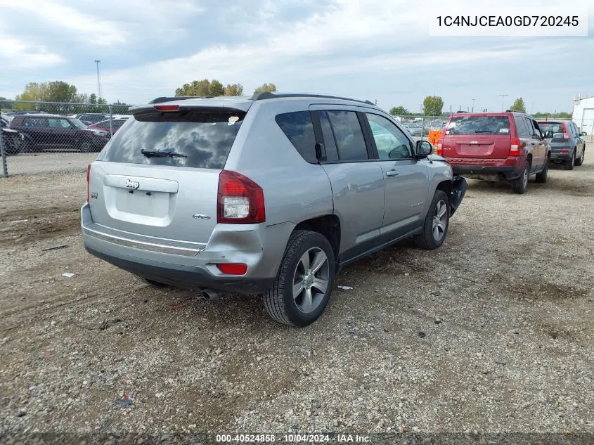 1C4NJCEA0GD720245 2016 Jeep Compass High Altitude Edition