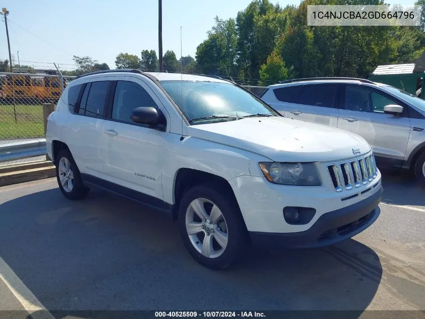 1C4NJCBA2GD664796 2016 Jeep Compass Sport