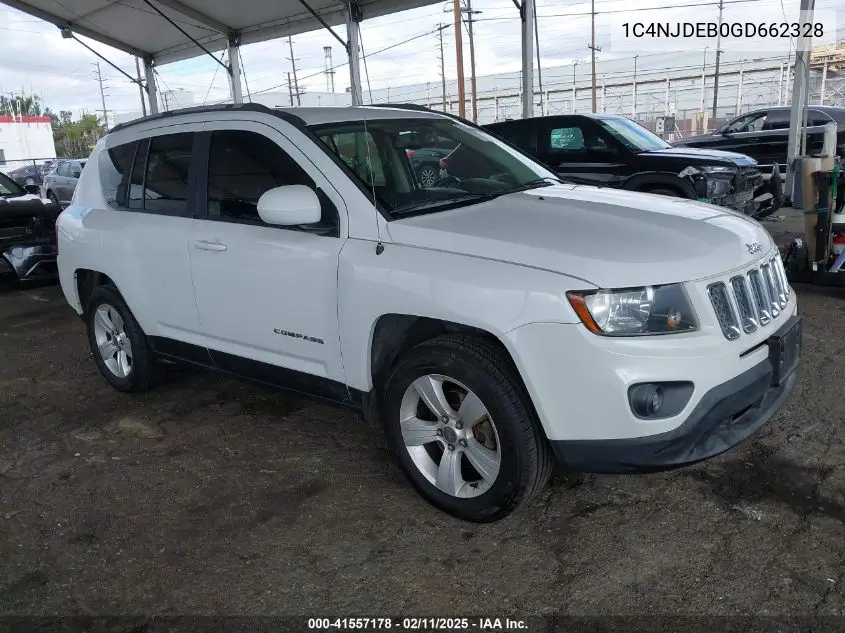 2016 Jeep Compass Latitude VIN: 1C4NJDEB0GD662328 Lot: 41557178