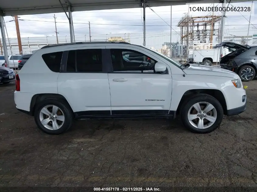 2016 Jeep Compass Latitude VIN: 1C4NJDEB0GD662328 Lot: 41557178