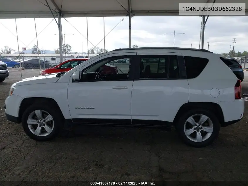 2016 Jeep Compass Latitude VIN: 1C4NJDEB0GD662328 Lot: 41557178