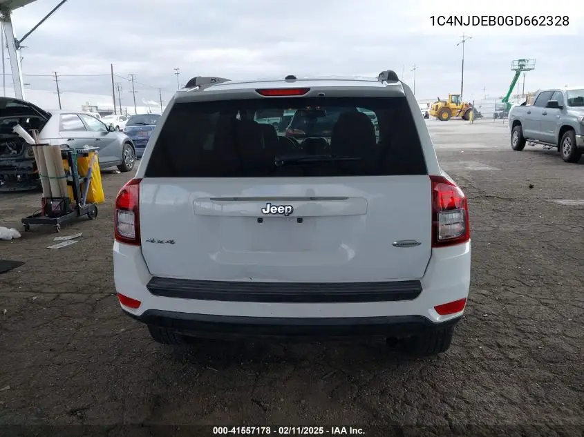 2016 Jeep Compass Latitude VIN: 1C4NJDEB0GD662328 Lot: 41557178