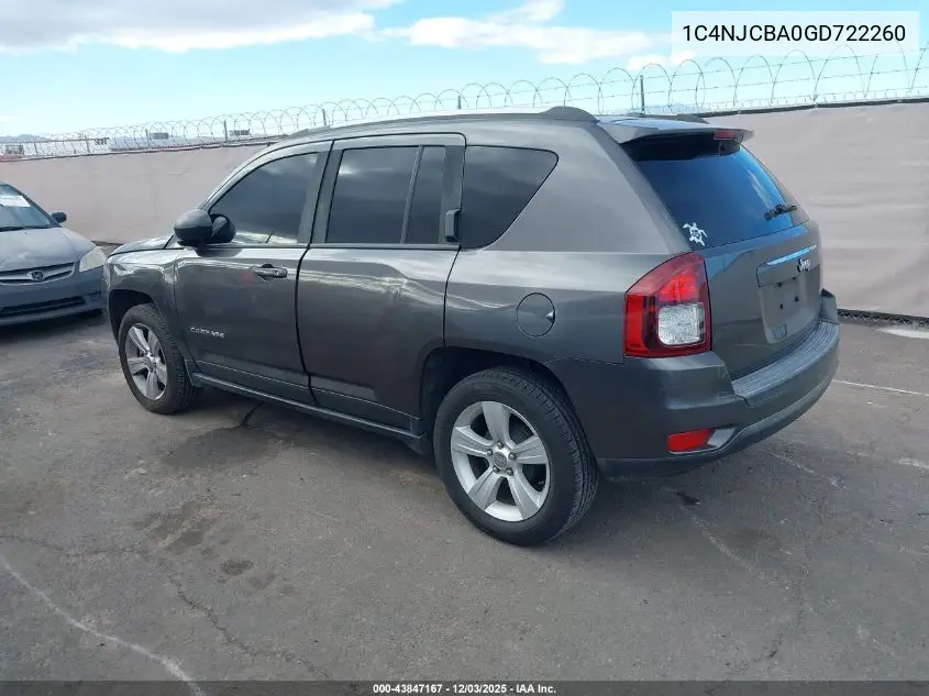 1C4NJCBA0GD722260 2016 Jeep Compass Sport
