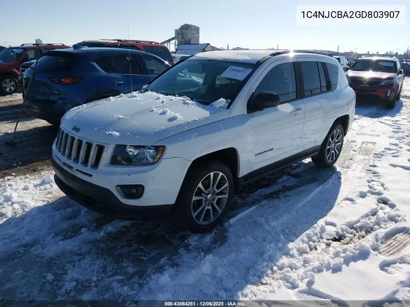 1C4NJCBA2GD803907 2016 Jeep Compass Sport Se