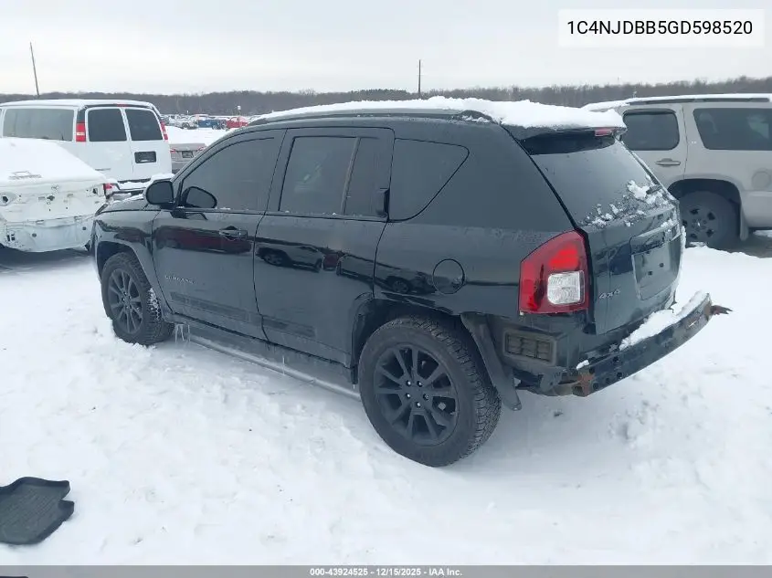 1C4NJDBB5GD598520 2016 Jeep Compass Sport Se