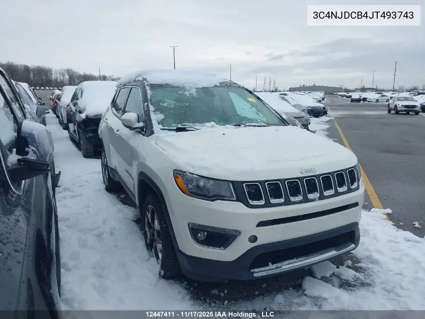 3C4NJDCB4JT493743 2018 Jeep Compass Limited