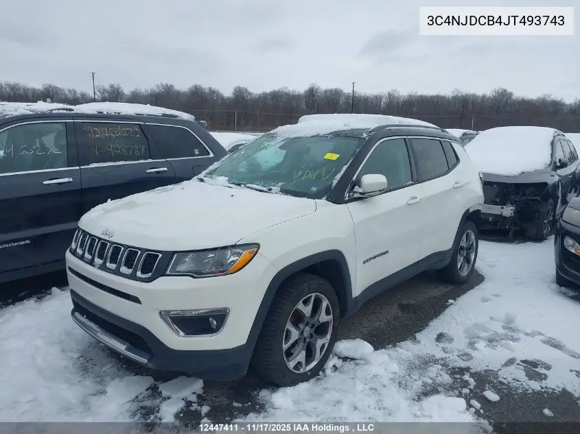 3C4NJDCB4JT493743 2018 Jeep Compass Limited