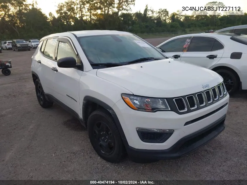 3C4NJCAB3JT227112 2018 Jeep Compass Sport Fwd