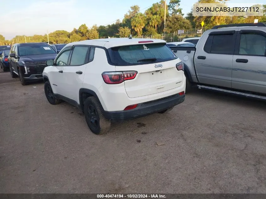 3C4NJCAB3JT227112 2018 Jeep Compass Sport Fwd