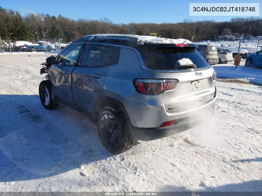 3C4NJDCB2JT418748 2018 Jeep Compass Limited 4X4