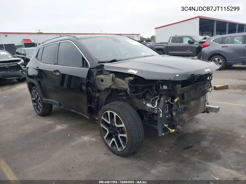 3C4NJDCB7JT115299 2018 Jeep Compass Limited 4X4