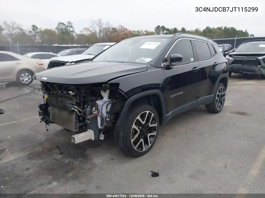 3C4NJDCB7JT115299 2018 Jeep Compass Limited 4X4