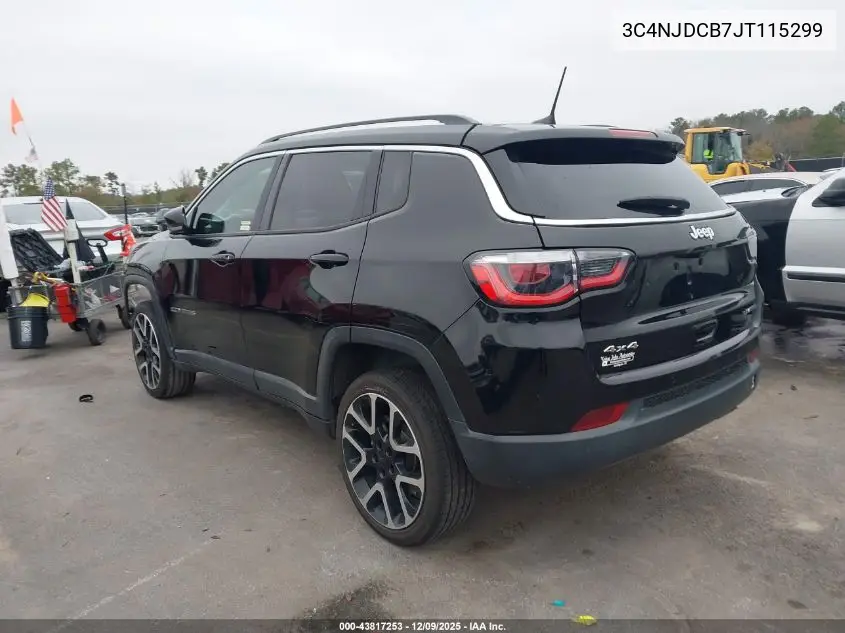 3C4NJDCB7JT115299 2018 Jeep Compass Limited 4X4