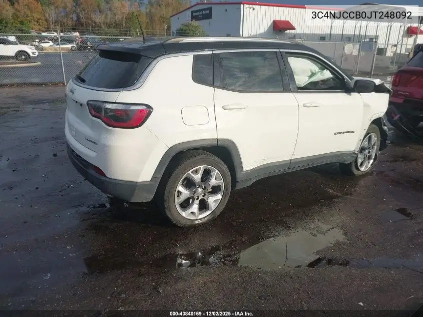 3C4NJCCB0JT248092 2018 Jeep Compass Limited Fwd
