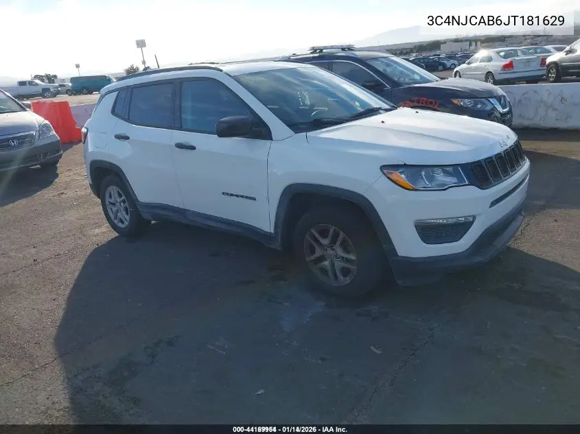 3C4NJCAB6JT181629 2018 Jeep Compass Sport Fwd