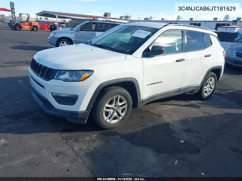 3C4NJCAB6JT181629 2018 Jeep Compass Sport Fwd